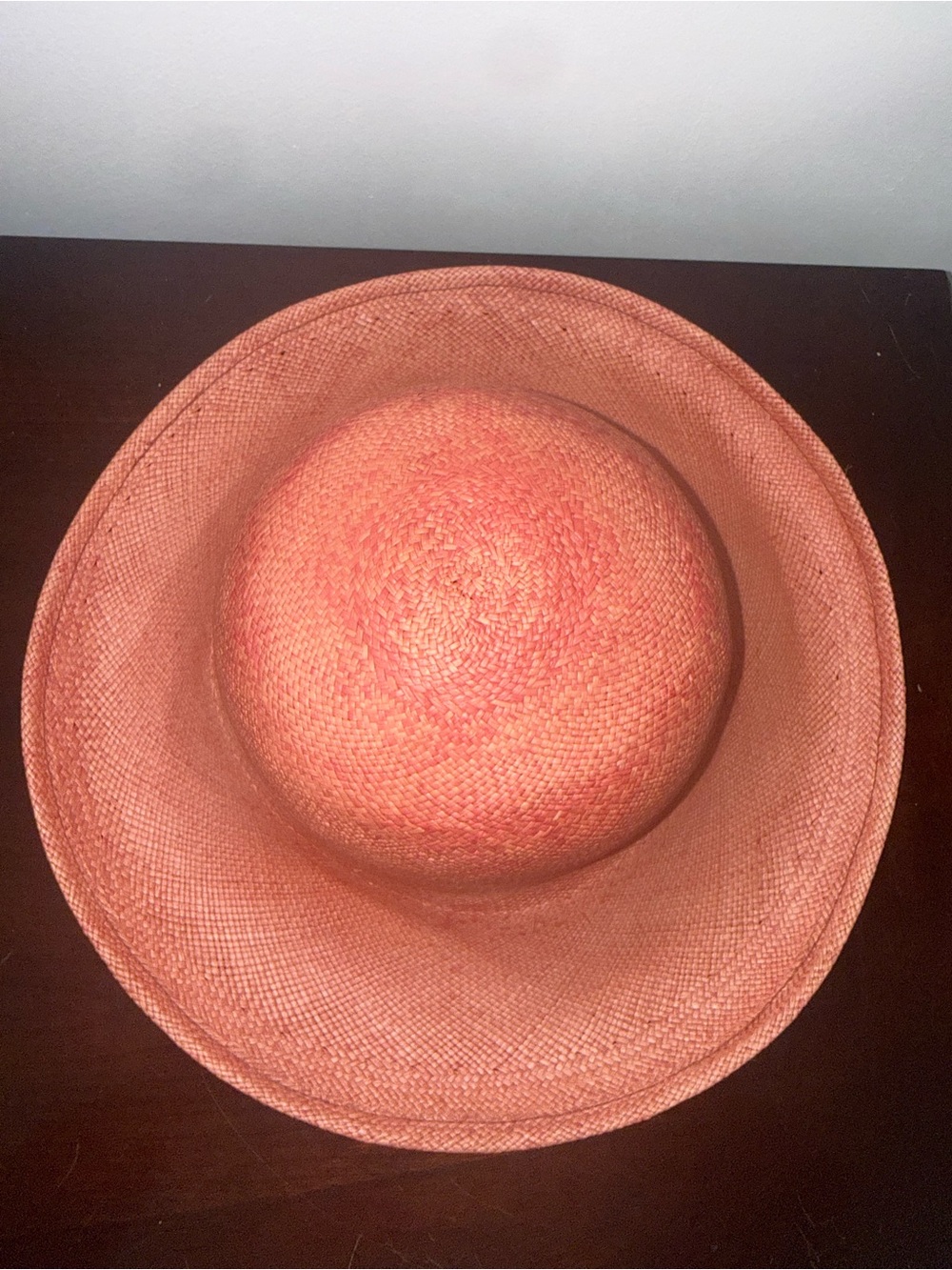 Woven Straw Sun Hat in Coral Pink - Women's Summer Hat